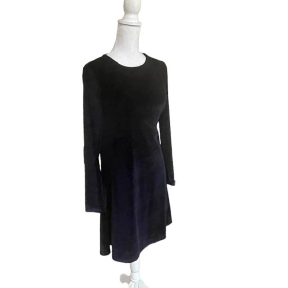 Velvet Navy A-Line Swing Skater Mini Holiday Event Party Cocktail Dress - Picture 12 of 13